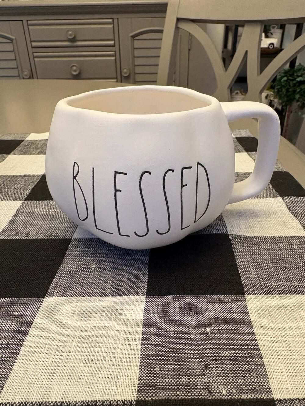 Rae Dunn Blessed Pumpkin Shaped Mug Artisan Collection by Magenta